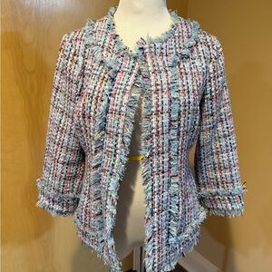 Boston Proper Colorful Tweed Jacket